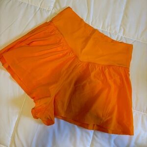 Orange Criss Cross Flowly Shorts